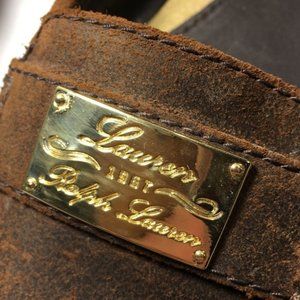 "Lauren" Gratia Genuine Suede Leather Women's Brown Loafers - Size 11B